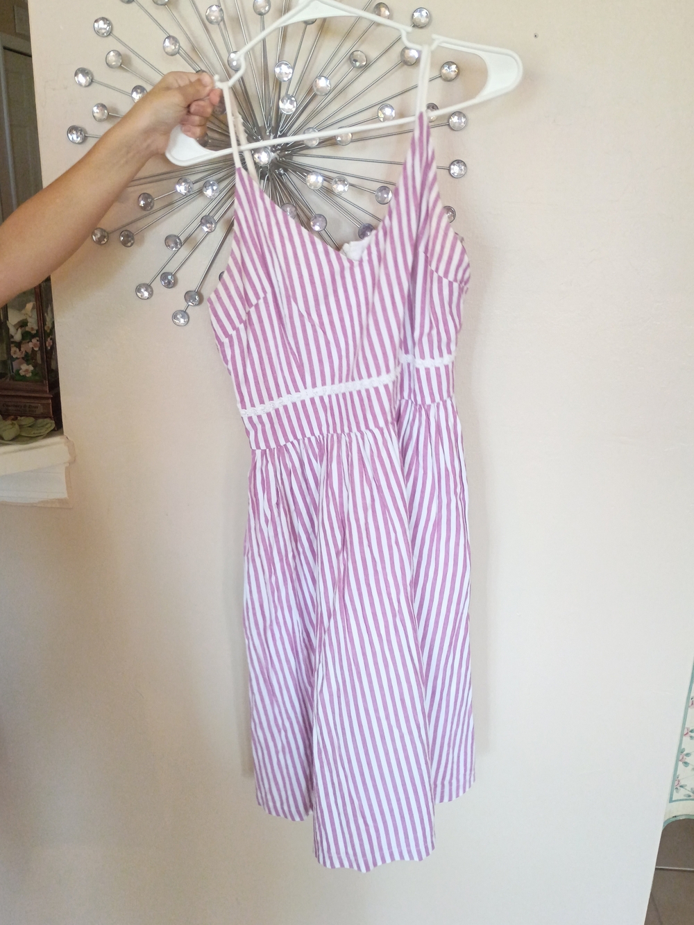 Lindy Bop Pink and White Striped Sundress